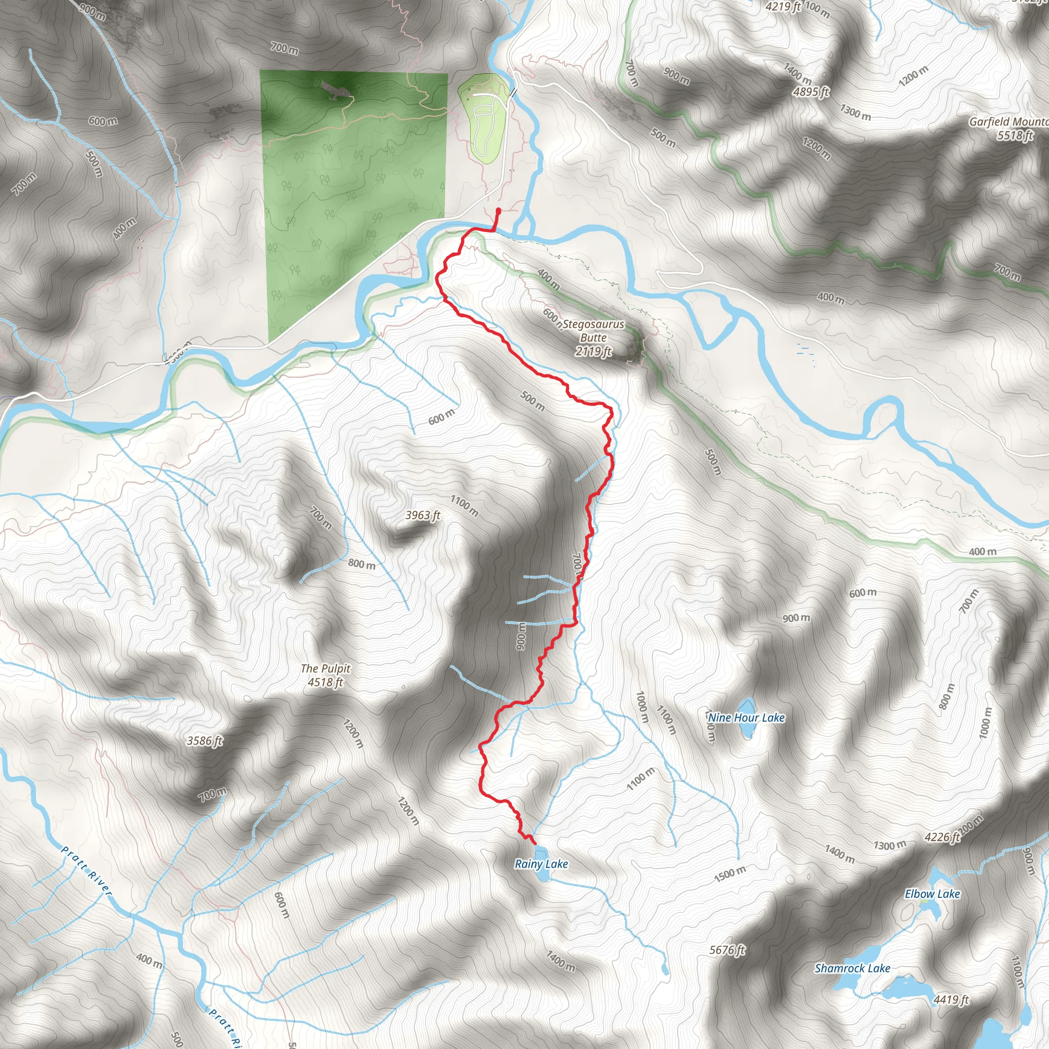 Rainy Lake Trail mobile static map