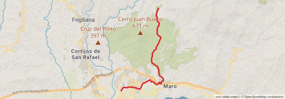 GR 249 Gran Senda de Málaga stage 5 Map
