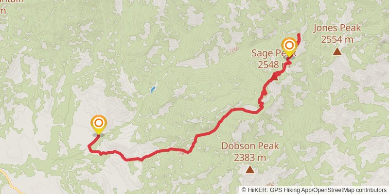 Red Rock Canyon Trail stage 2 Map