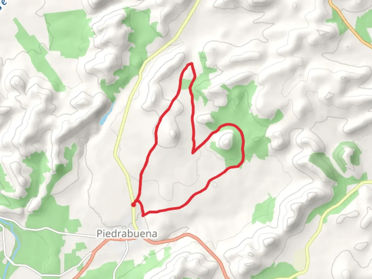 An image depicting the trail Piedrabuena - La Arzollosa Volcano PR CR 26 and its surrounding area.