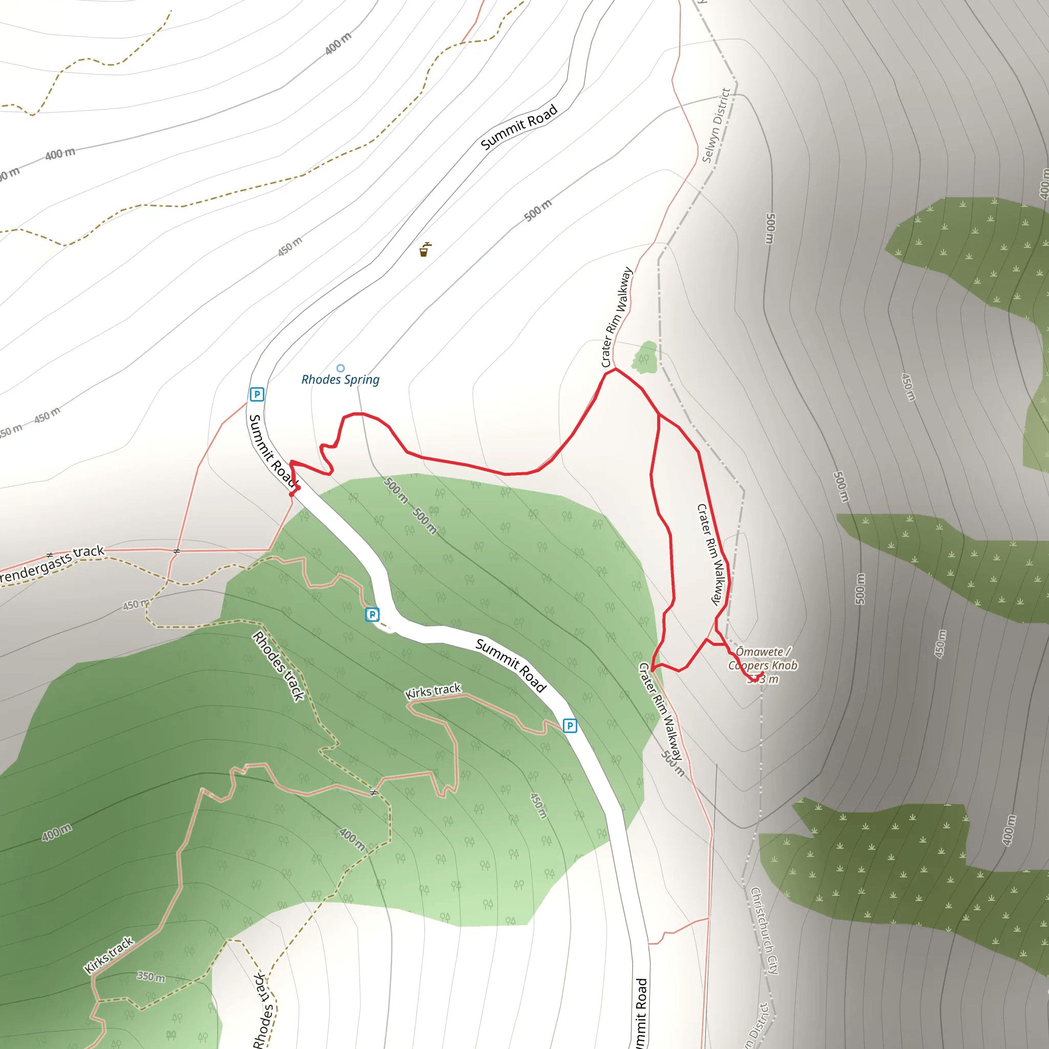 Coopers Knob mobile static map