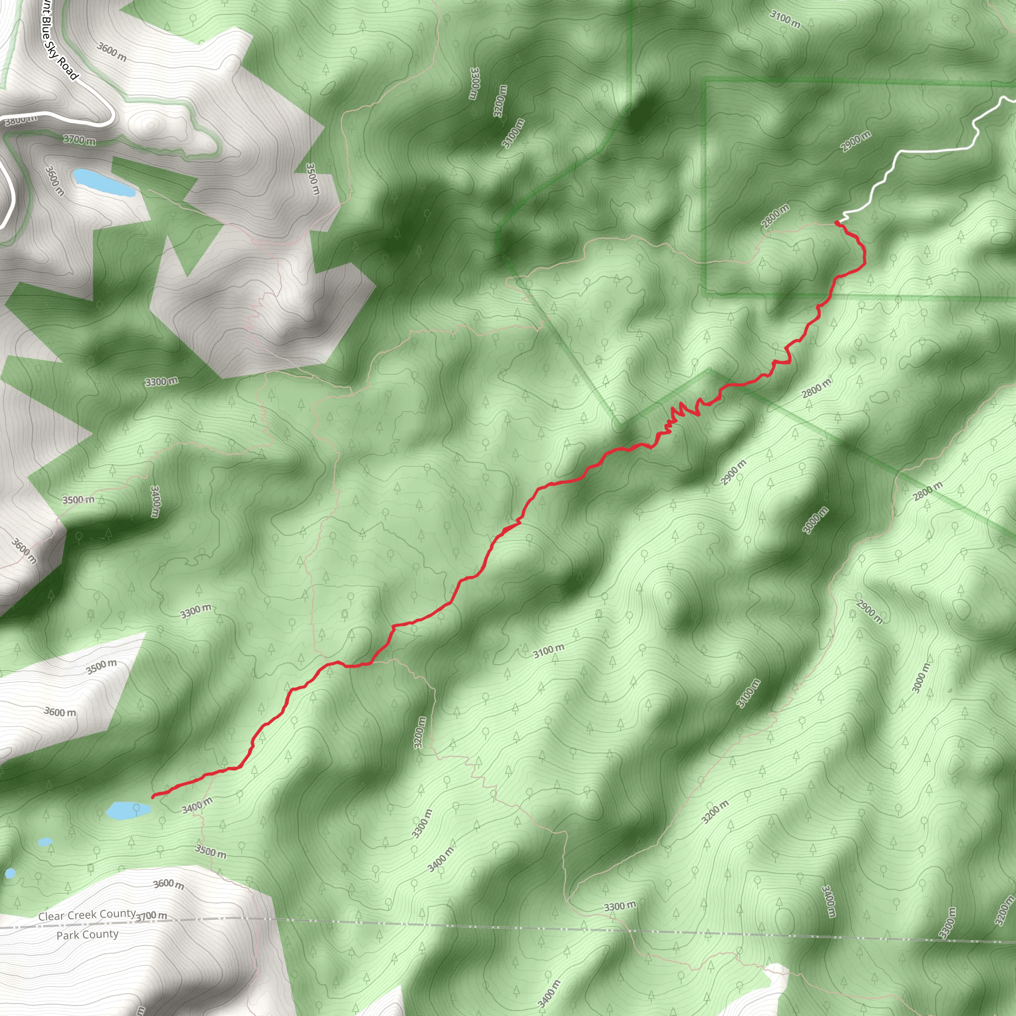 Beartrack Lakes Trail mobile static map