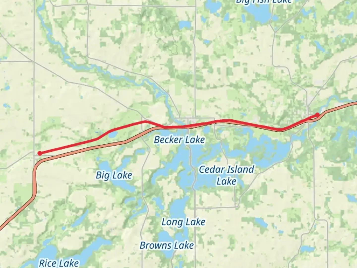 An image depicting the trail Rocori Trail - Alexander Park and its surrounding area.