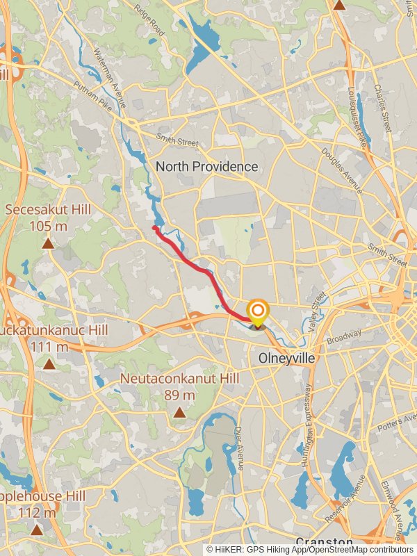 Lyman Mill Pond via Woonasquatucket River Greenway