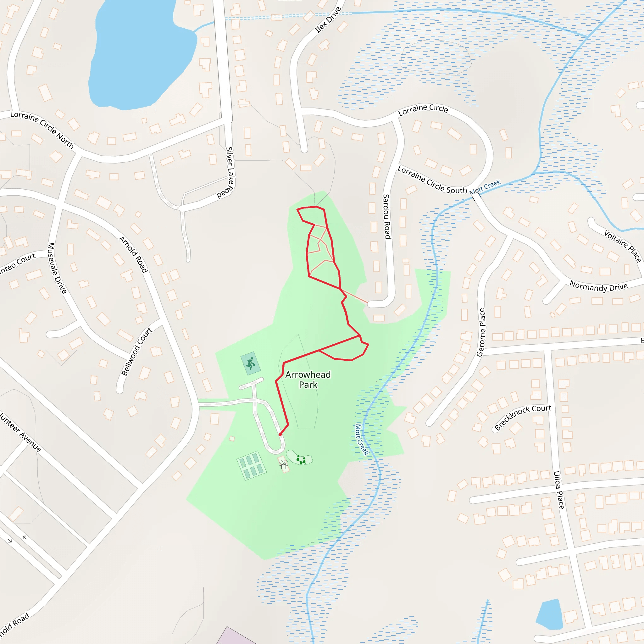 Arrowhead Park mobile static map