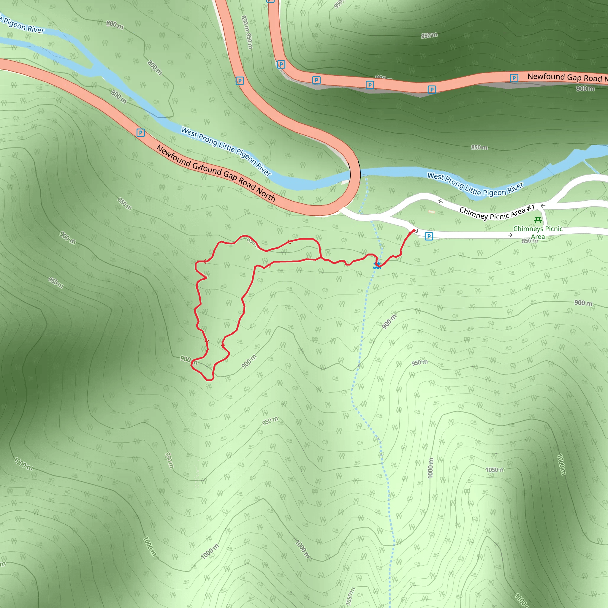 Cove Hardwood Nature Trail mobile static map