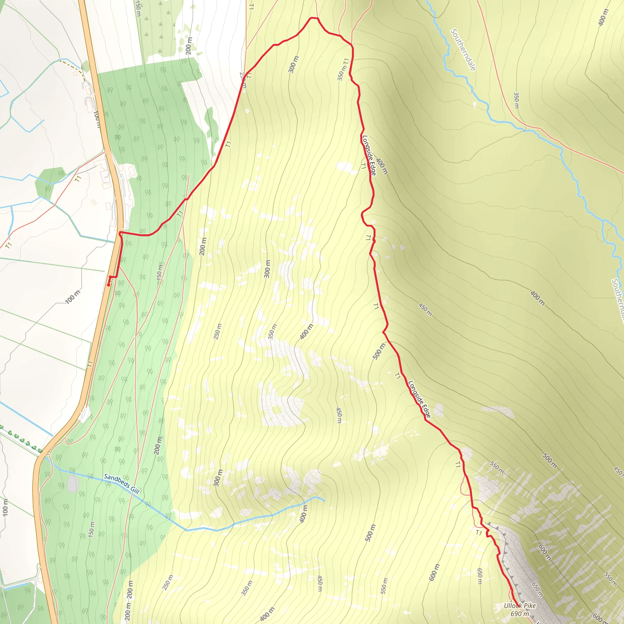 Ullock Pike mobile static map