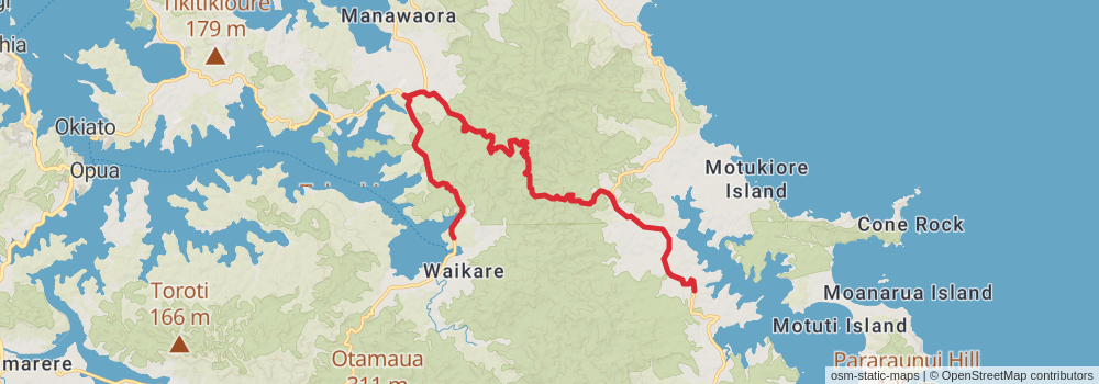 Te Araroa Trail stage 15 Map