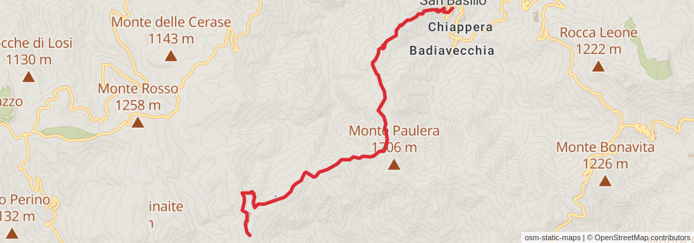 Sentiero Italia - Sicily Section stage 8 Map