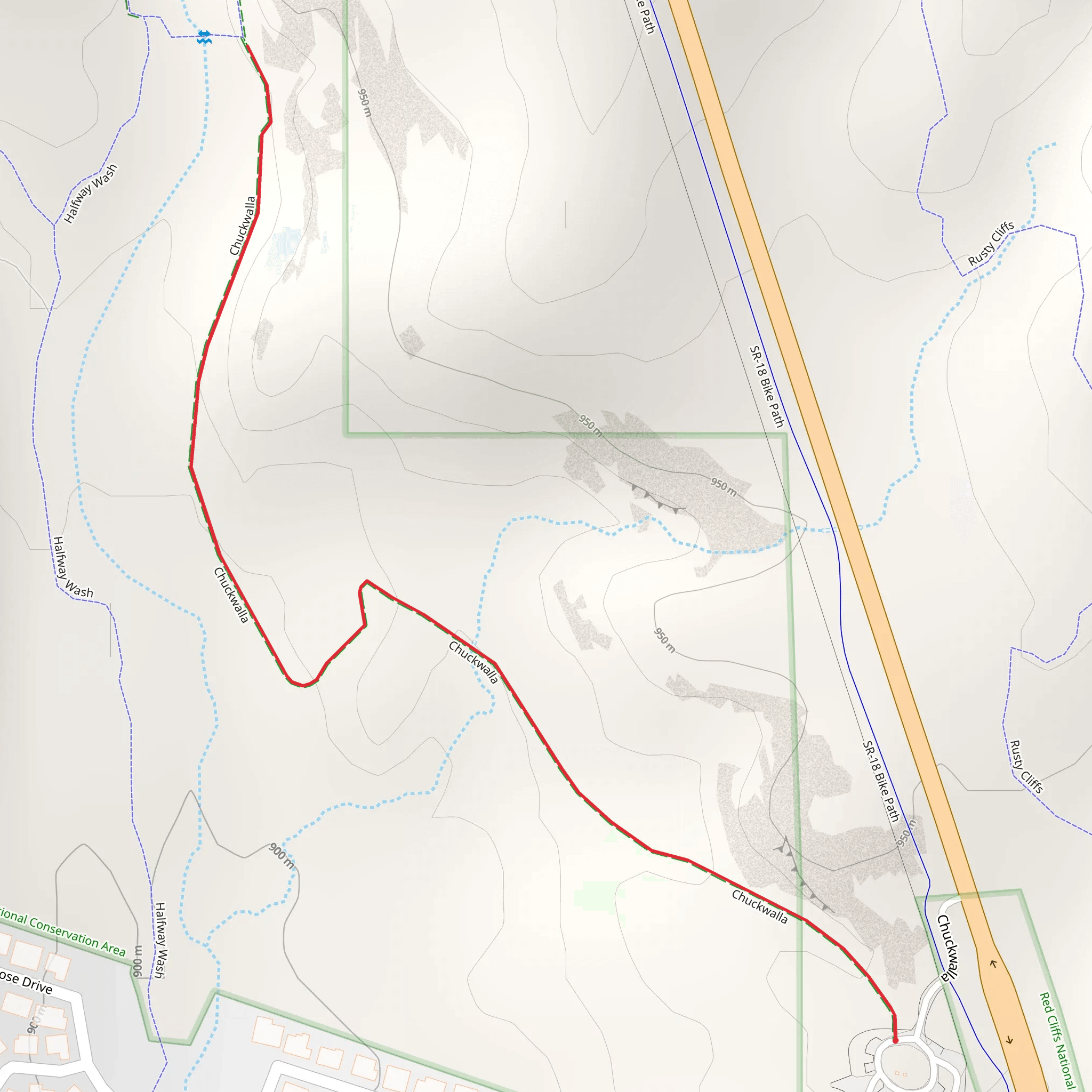 Chuckawalla Trail mobile static map