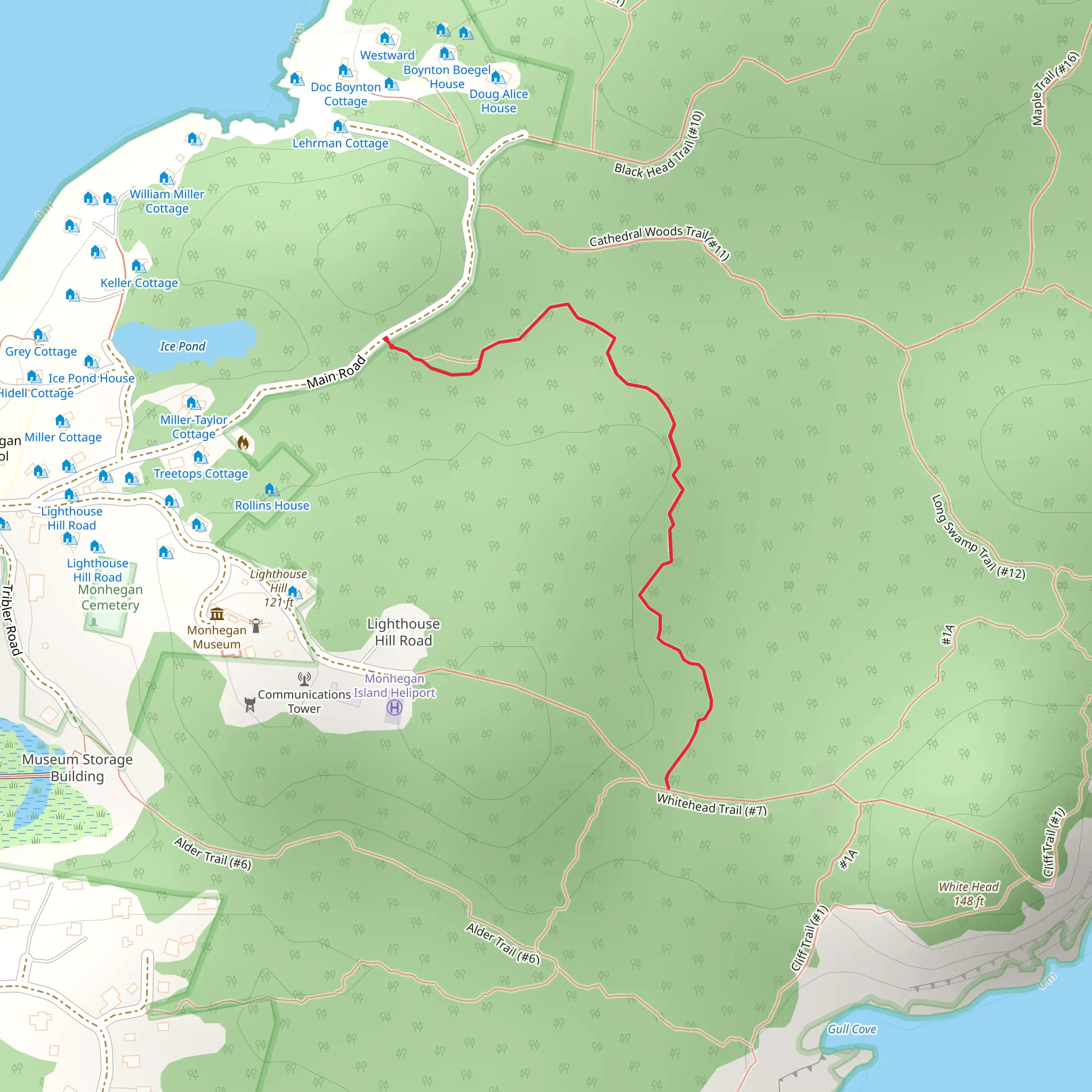 Burnt Head Trail mobile static map
