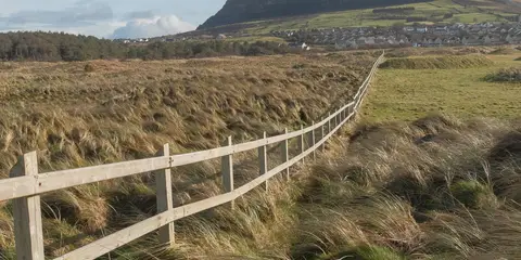 An image depicting the trail Knocknarea Walking Trail and its surrounding area.