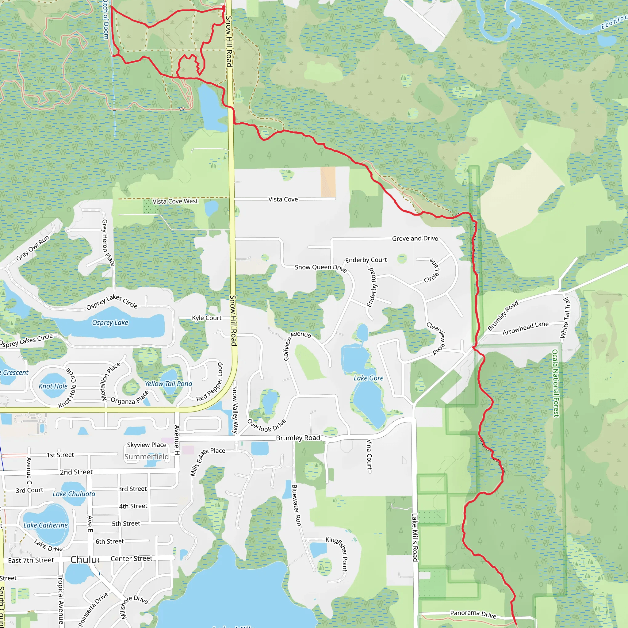 Snake and Florida Trail mobile static map