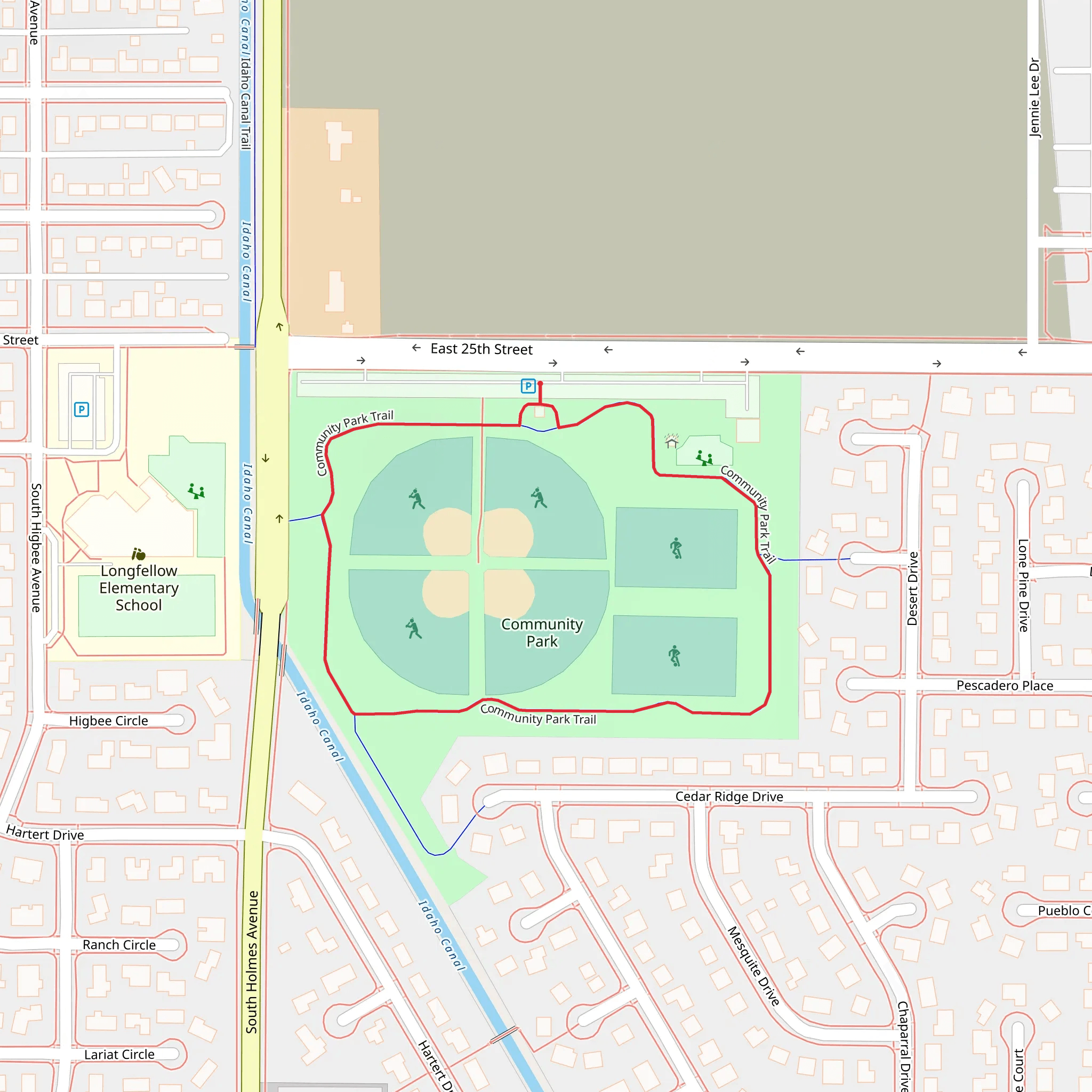 Community Park Loop mobile static map