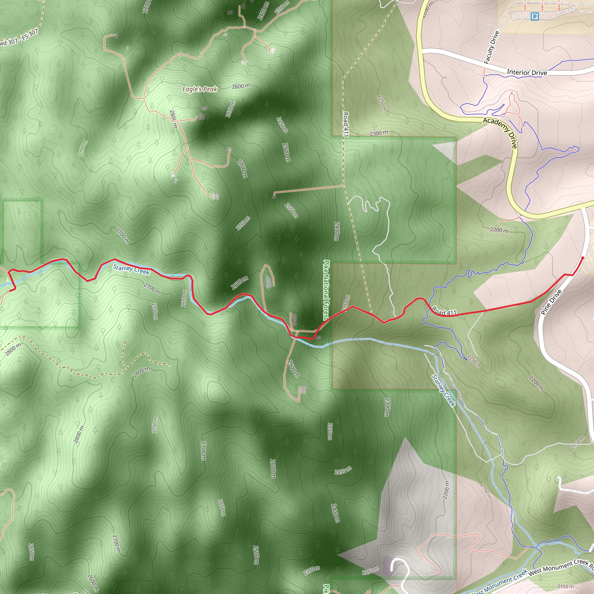 Stanley Creek mobile static map