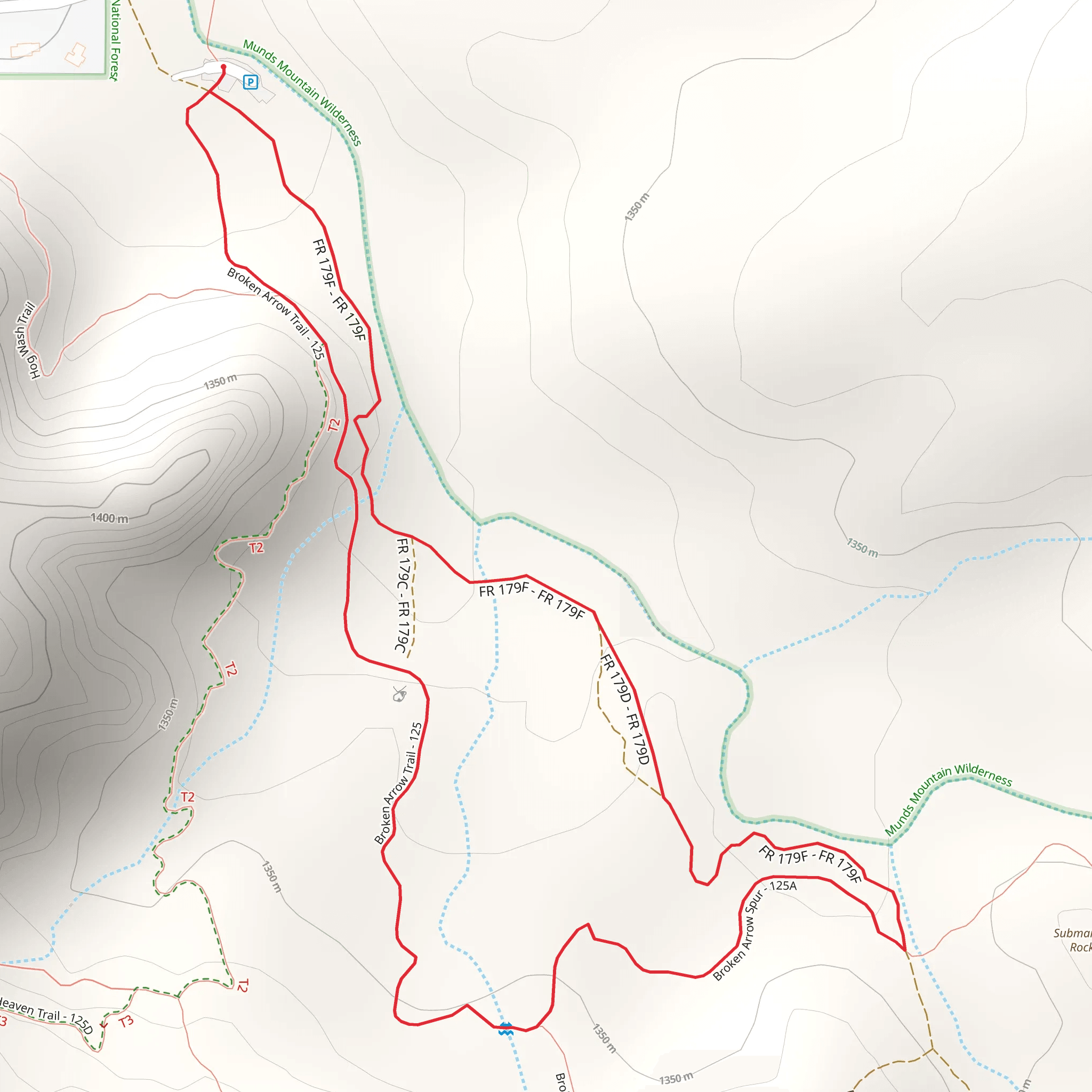Broken Arrow Loop Trail mobile static map