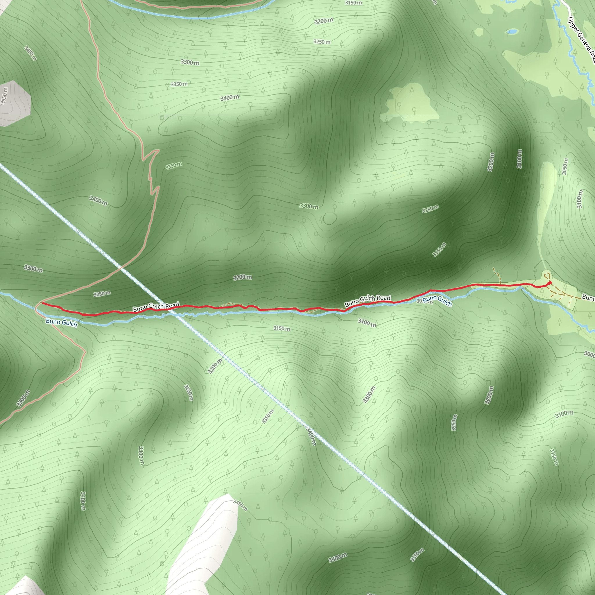 Bruno Gulch Trail mobile static map
