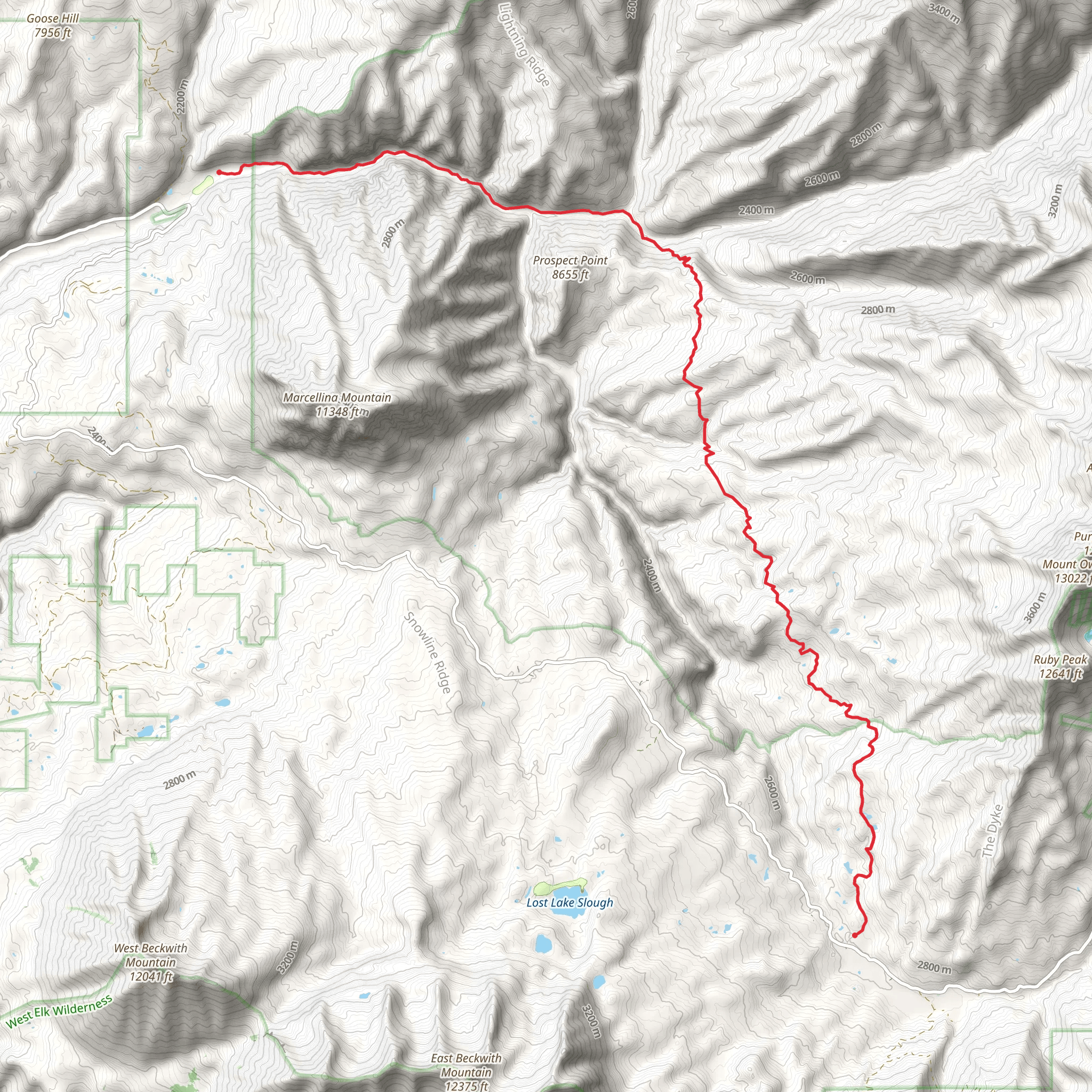 Dark Canyon Trail - 830 mobile static map
