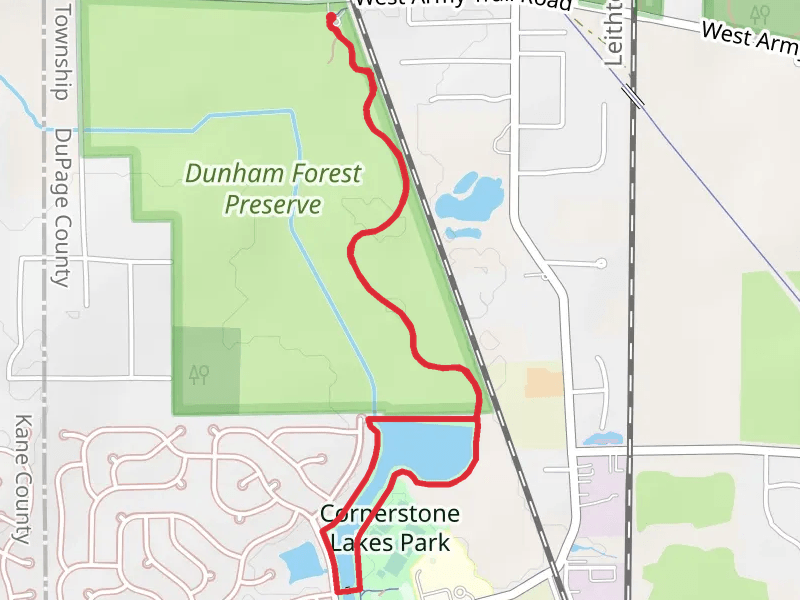 Cornerstone Lakes Park Loop - West Army Trail Road