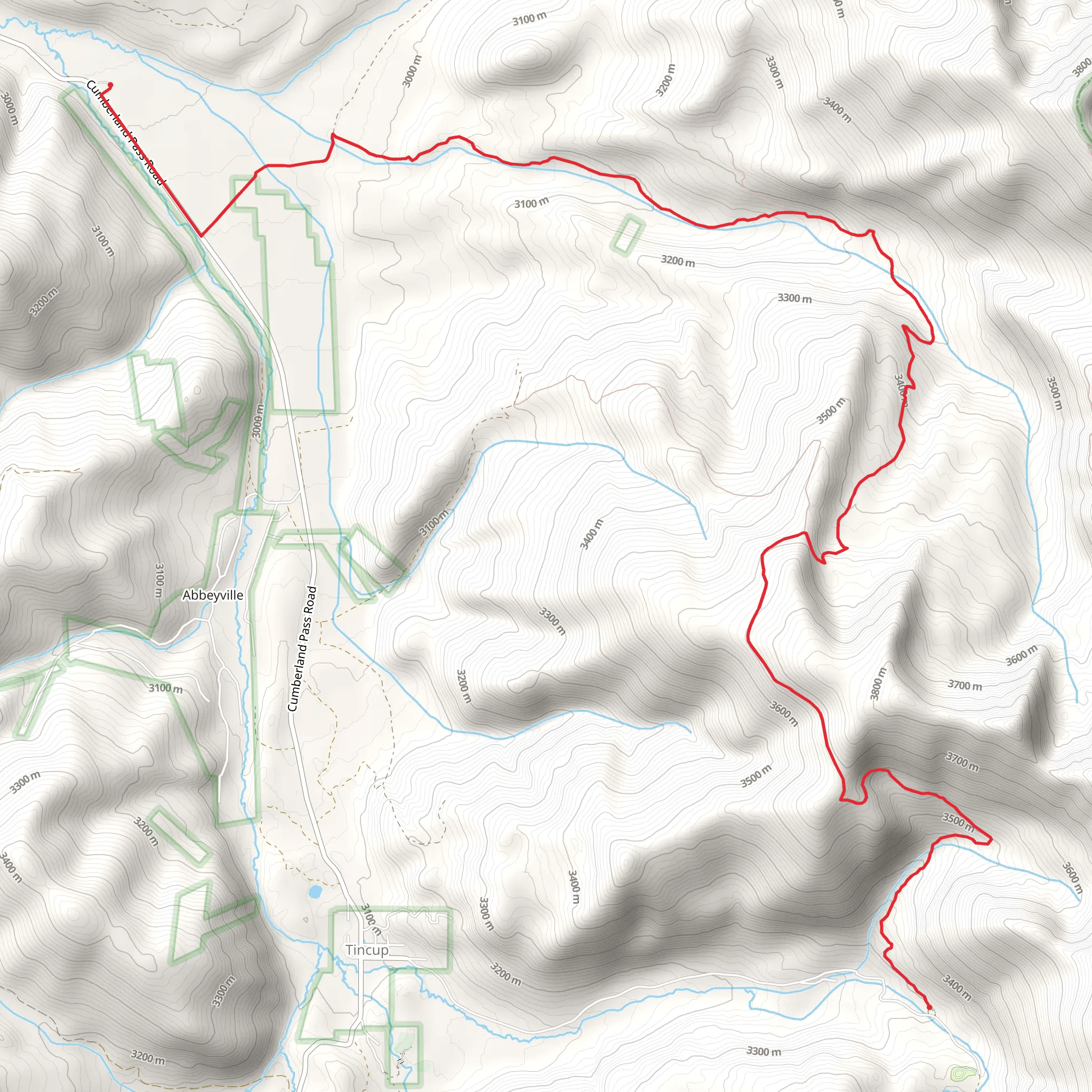 Collegiate West - Timberline Trail mobile static map