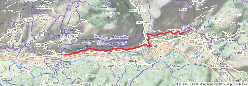 Via Francigena stage 68 Map