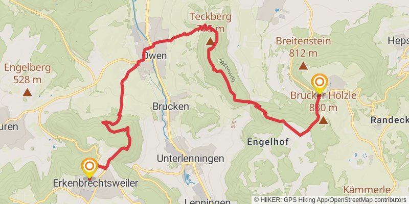 Albsteig stage 10 Map