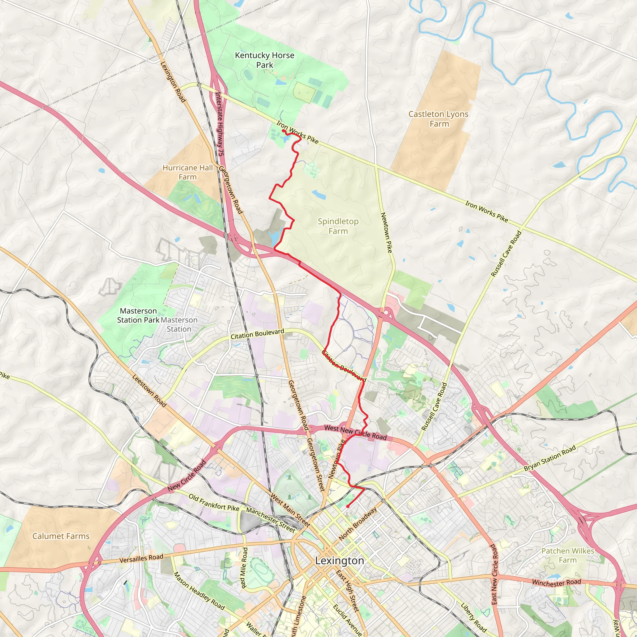 Legacy Trail mobile static map