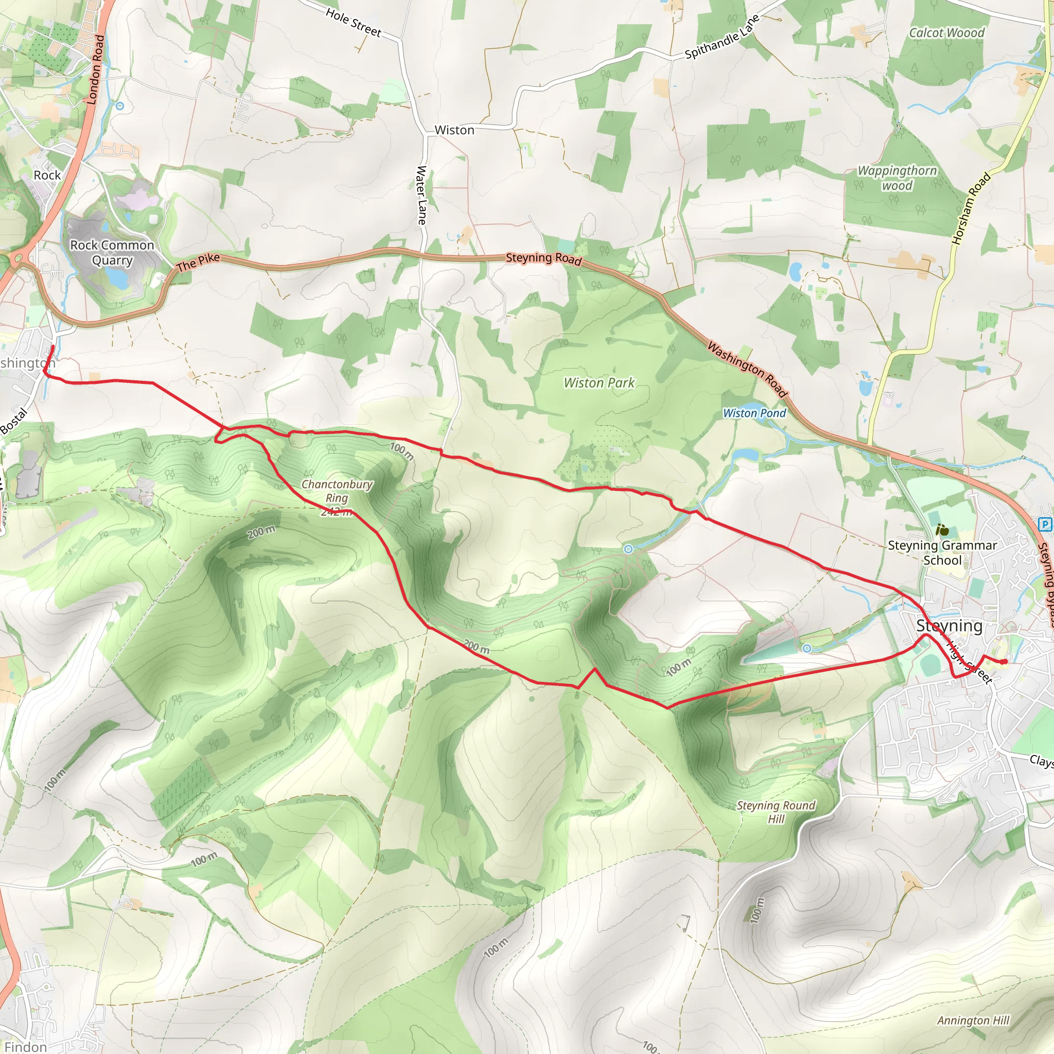 Steyning Loop mobile static map