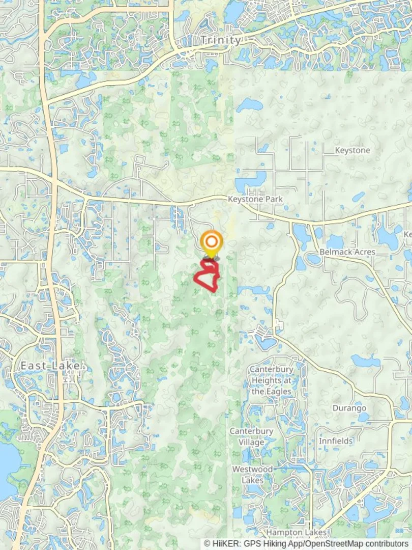 An image depicting the trail Brooker Creek Preserve Short Loop Trail and its surrounding area.