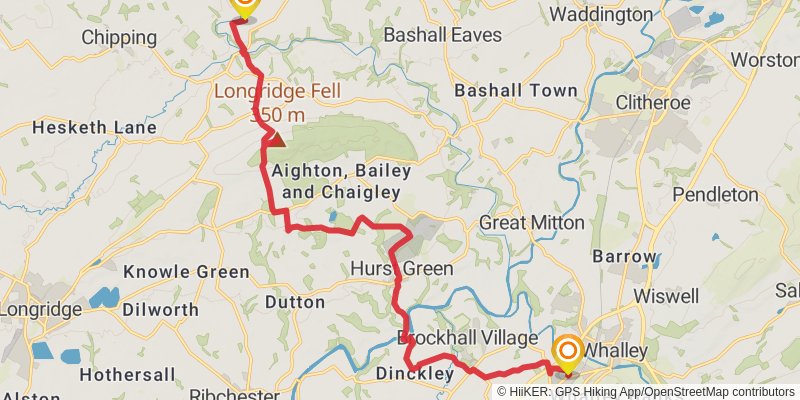 Wainwrights Way stage 2 Map