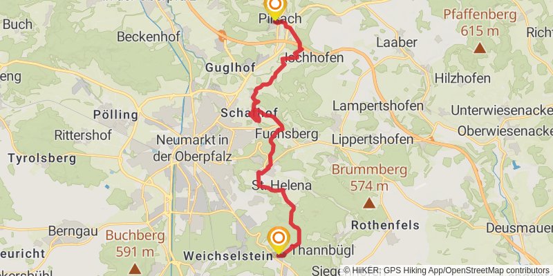 Frankenweg stage 19 Map