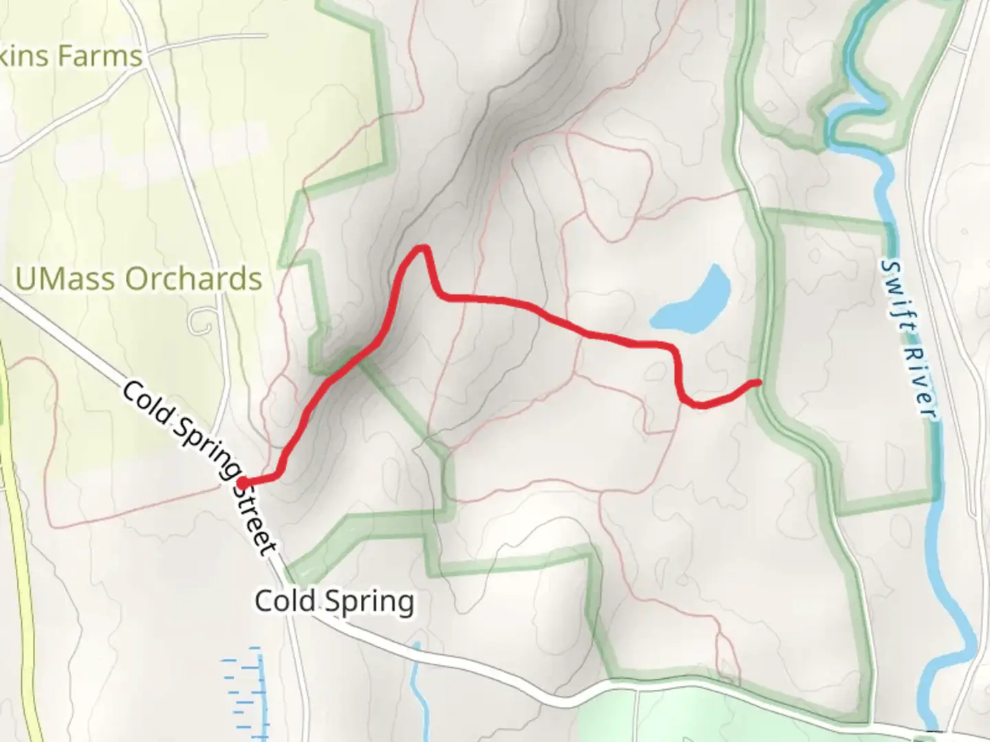 An image depicting the trail Cold Spring Street Trail and its surrounding area.