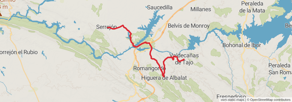 GR 113 Camino Natural del Tajo stage 36 Map