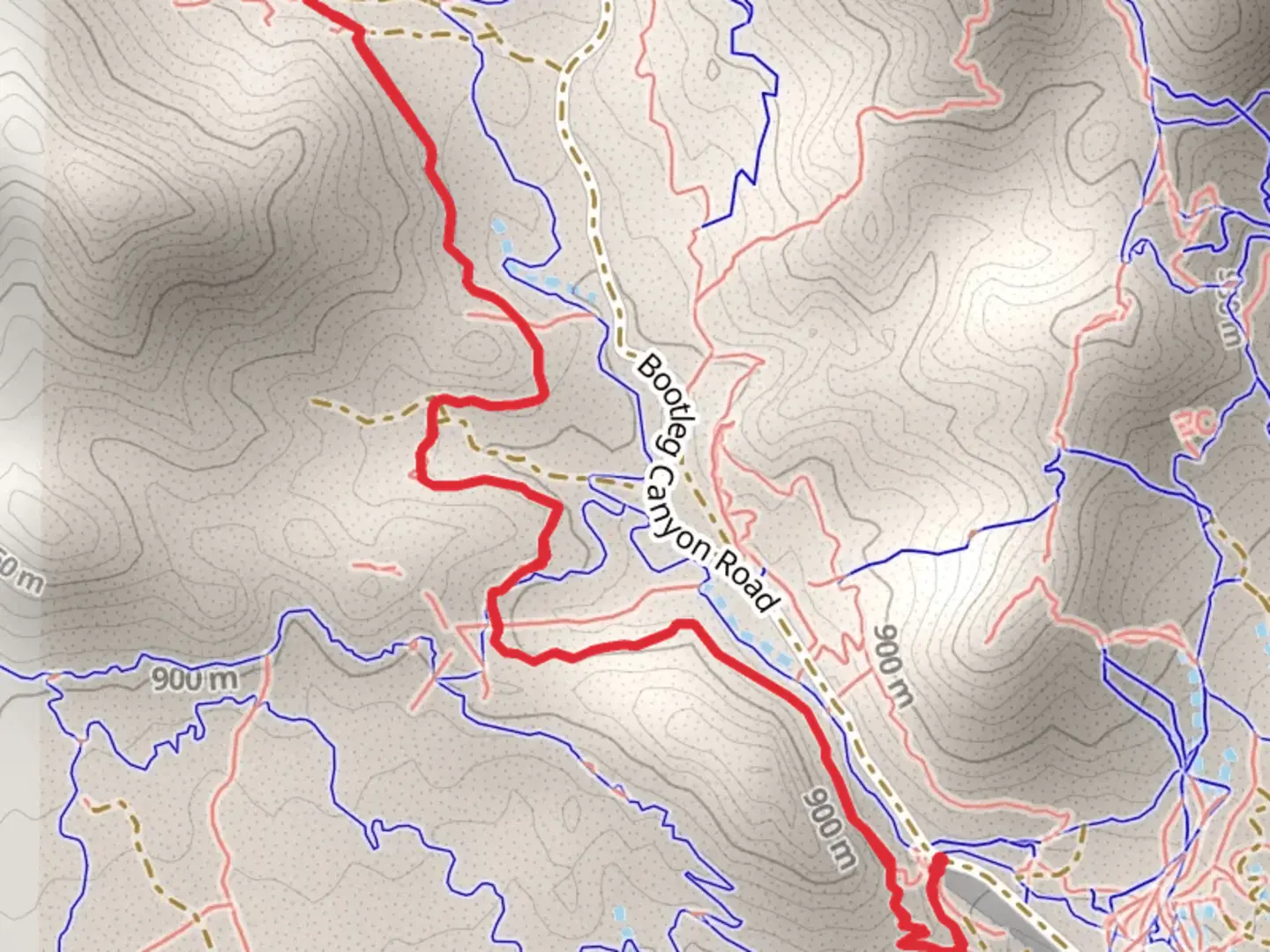 An image depicting the trail West Leg-Moderate and its surrounding area.
