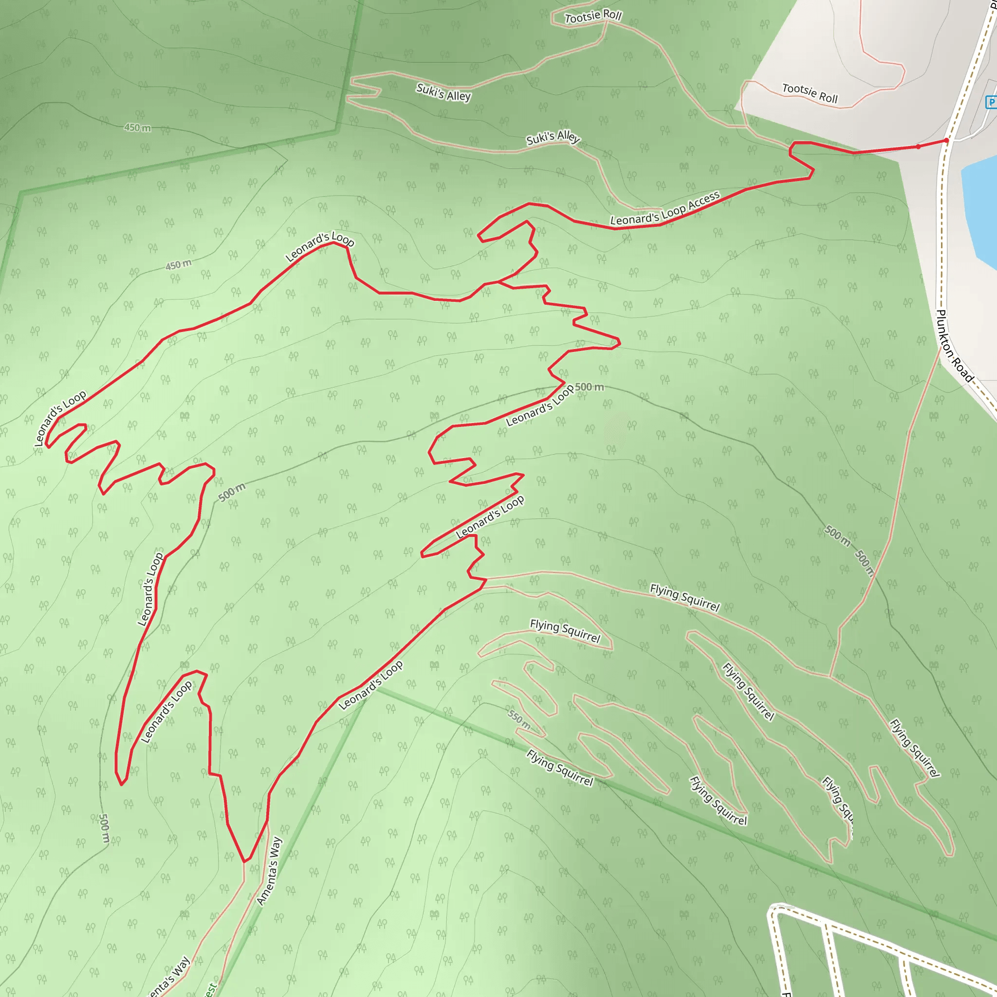 Leonard's Loop Trail mobile static map