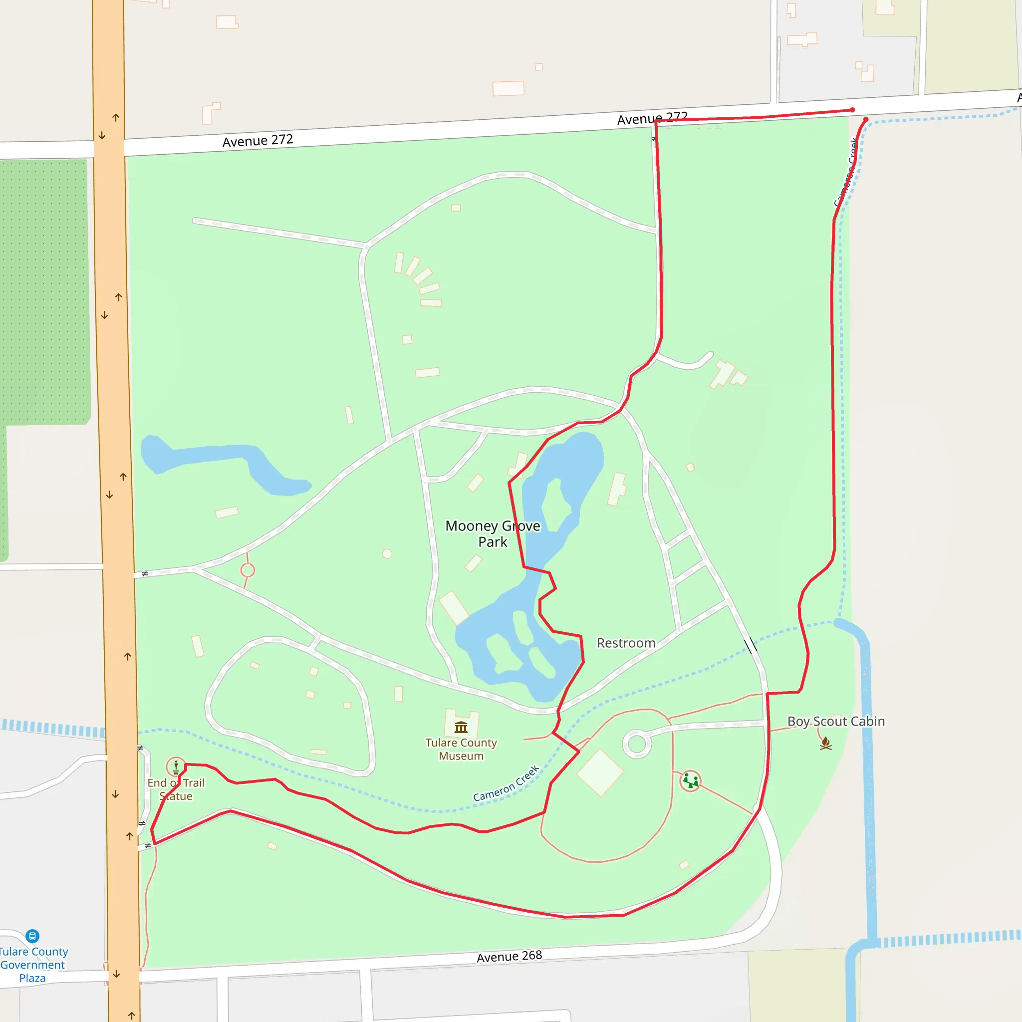 Mooney Grove Park Loop mobile static map