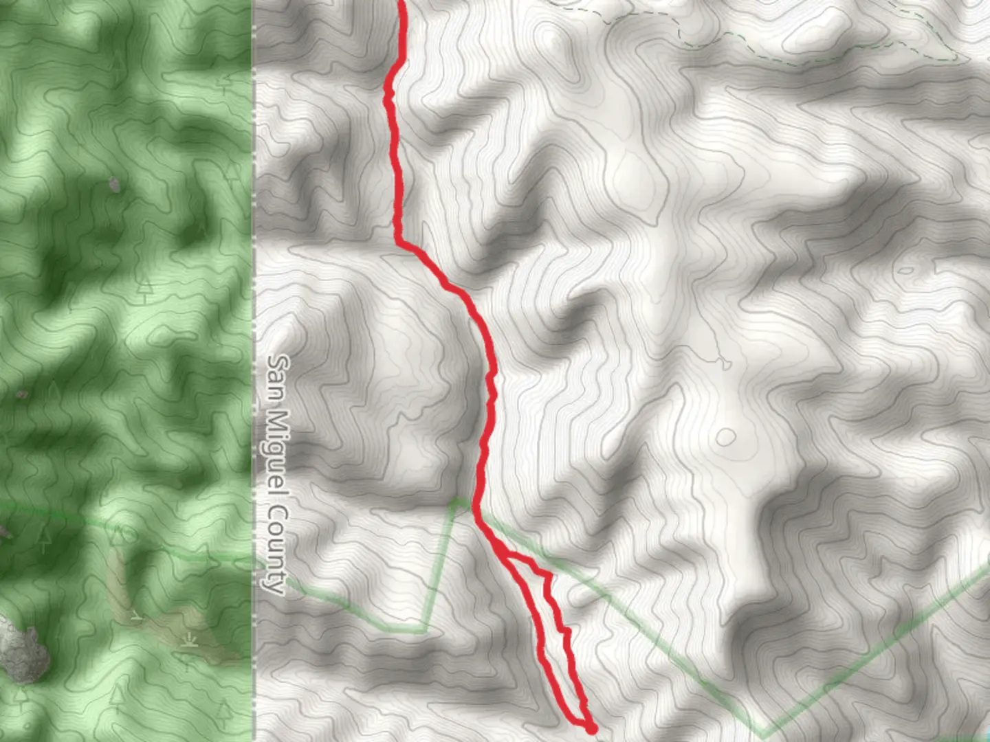 An image depicting the trail Holy Ghost Trail and its surrounding area.