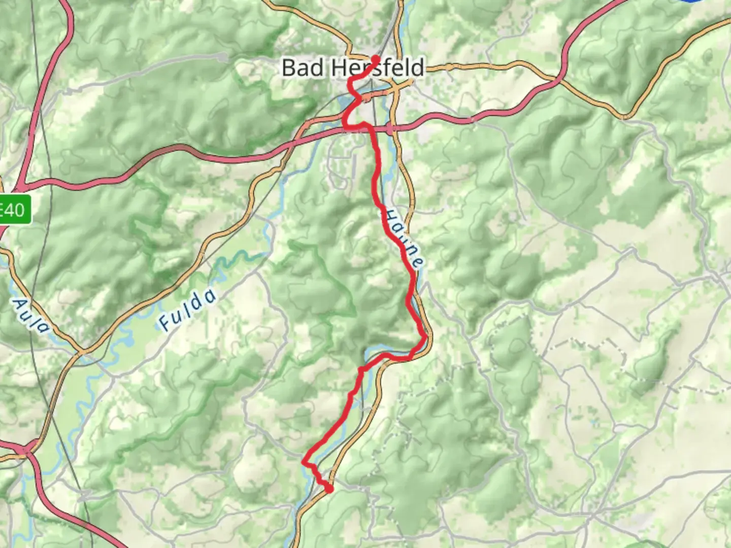 An image depicting the trail Bad Hersfeld to Neukirchen Walk and its surrounding area.