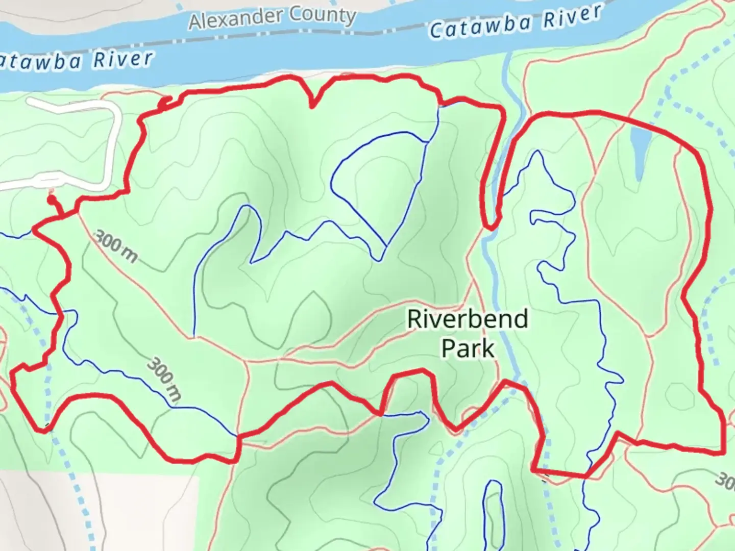 An image depicting the trail Red, Blue and Orange Loop Trail and its surrounding area.
