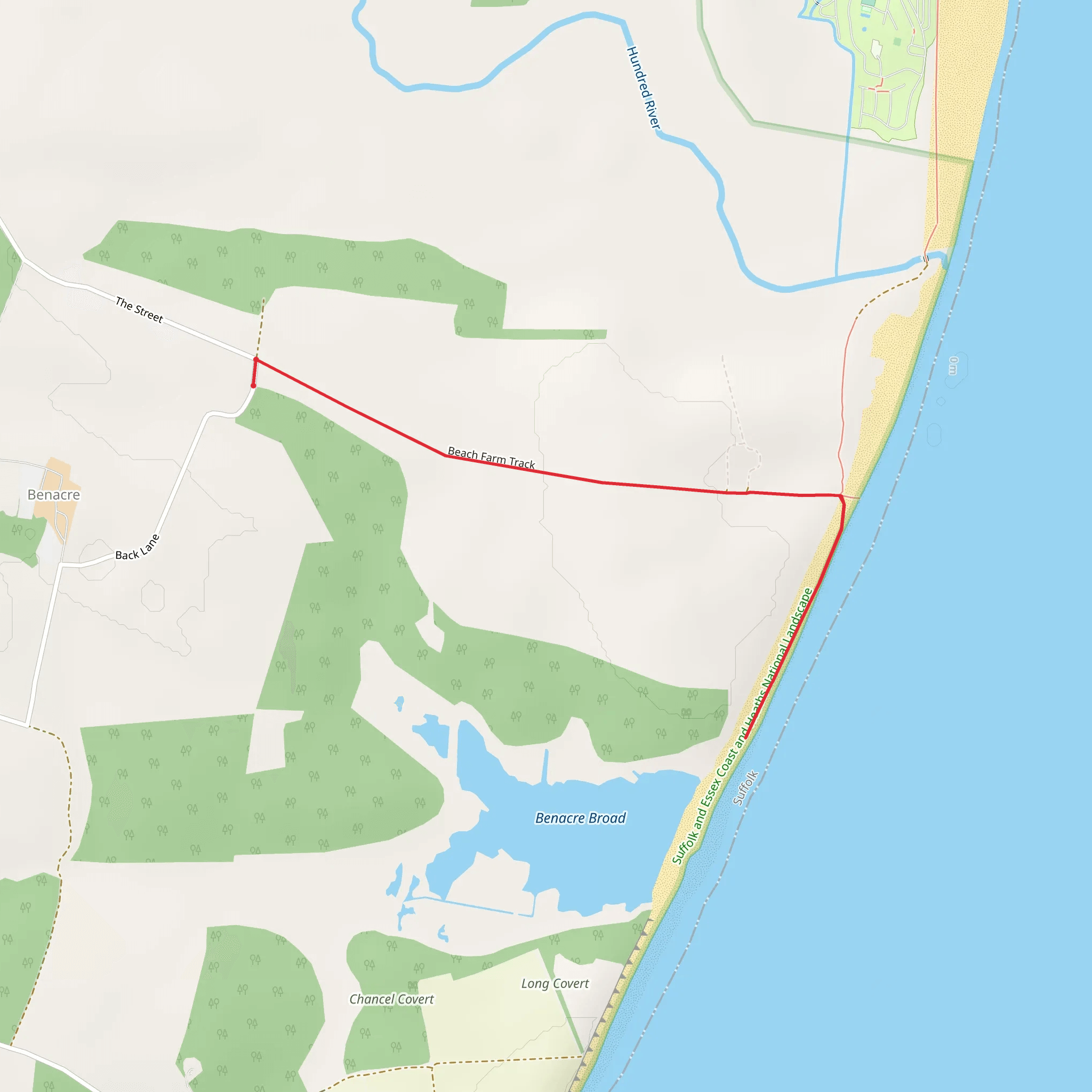 Benacre National Nature Reserve Walk mobile static map