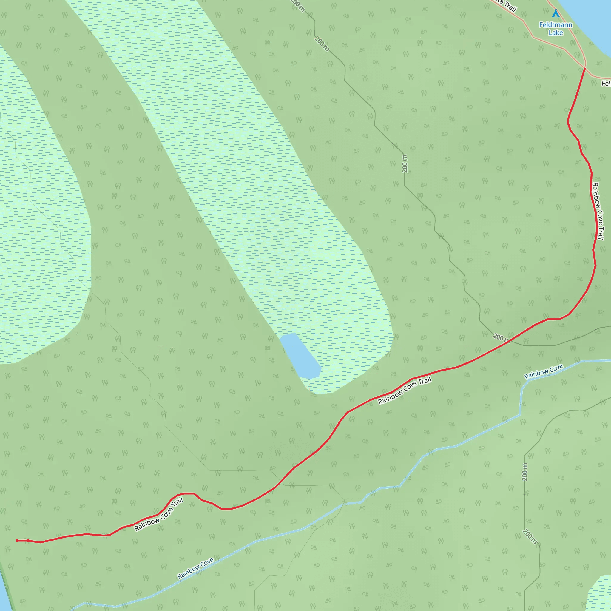 Rainbow Cove Trail mobile static map