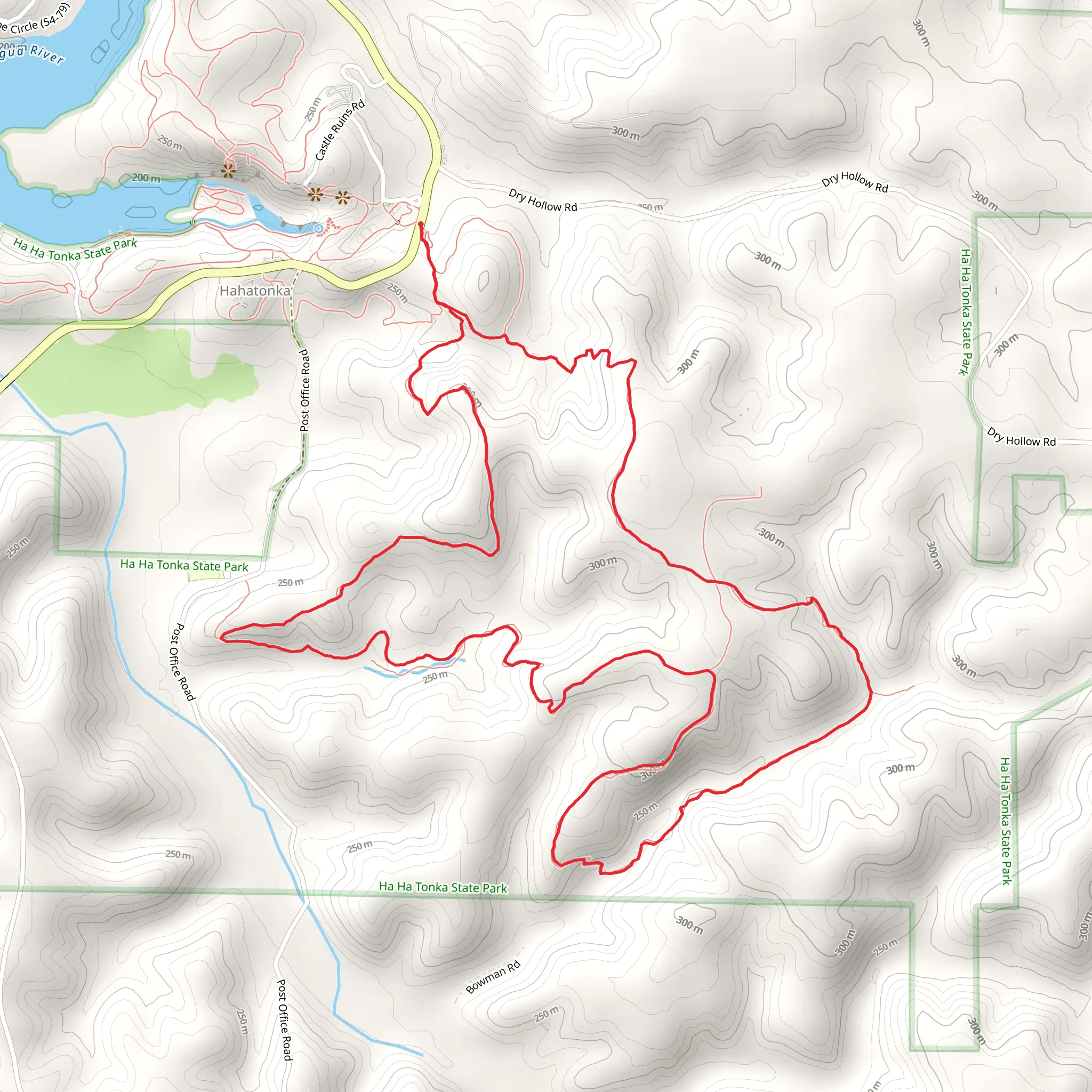 Turkey Pen Hollow Loop Trail mobile static map
