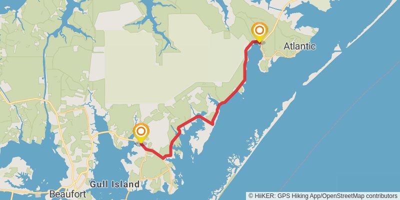 Mountains-to-Sea Trail stage 89 Map