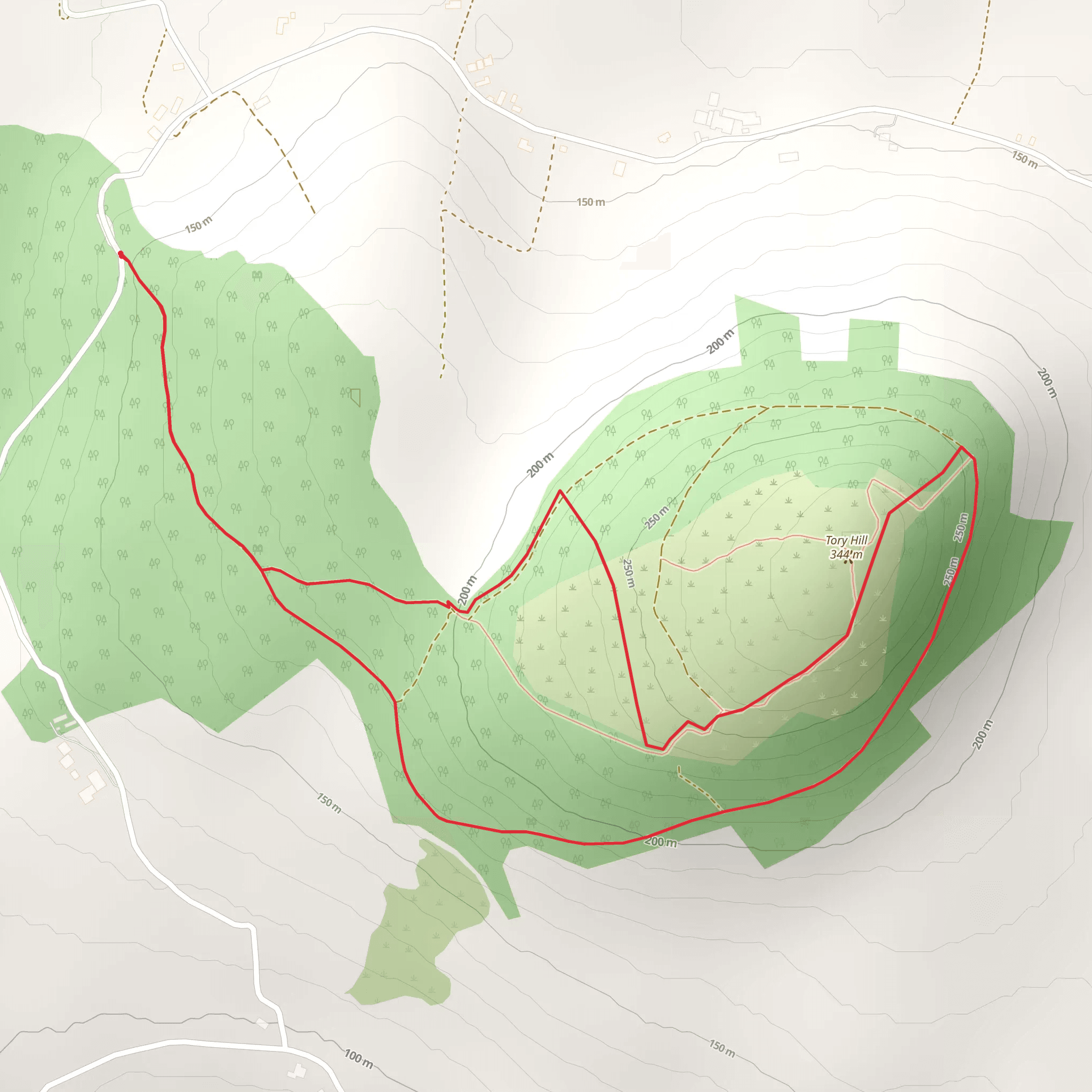 Tory Hill Loop mobile static map