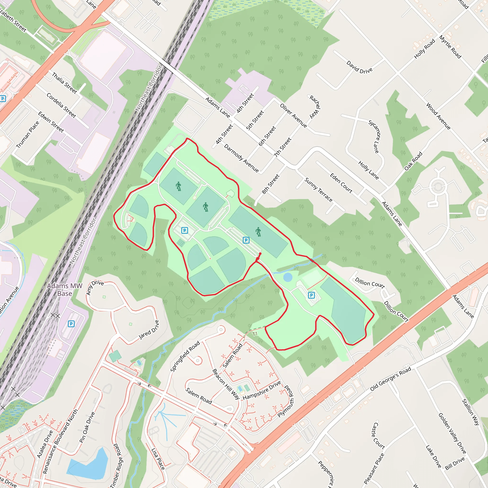 North Brunswick Community Park Loop mobile static map