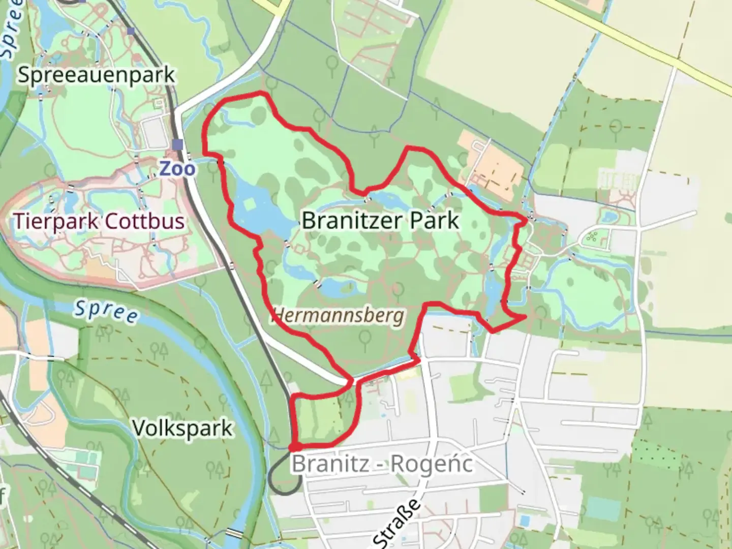 An image depicting the trail Pyramidensee, poetenhuegel and Schwarzer See Loop and its surrounding area.