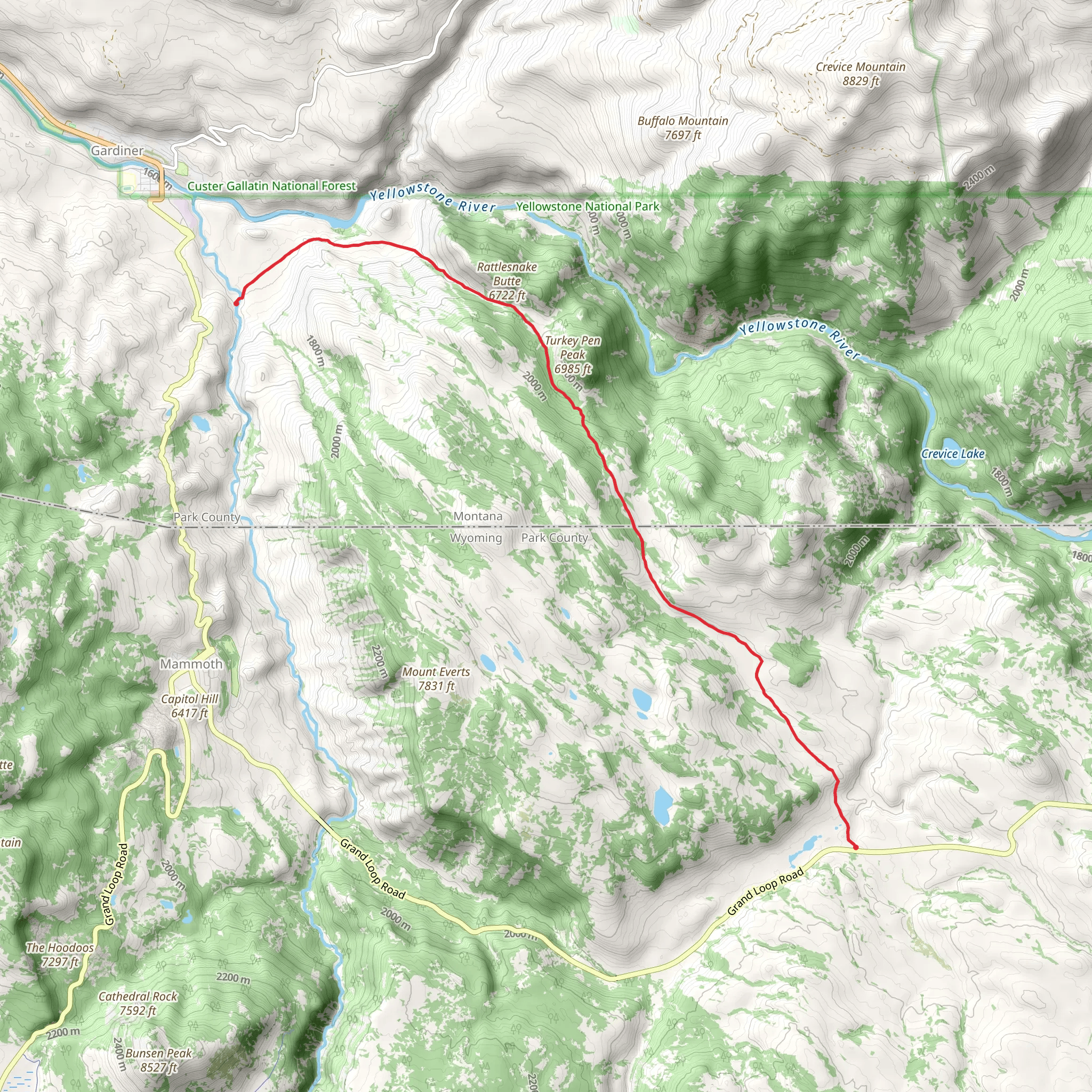 Rescue Creek Trail mobile static map