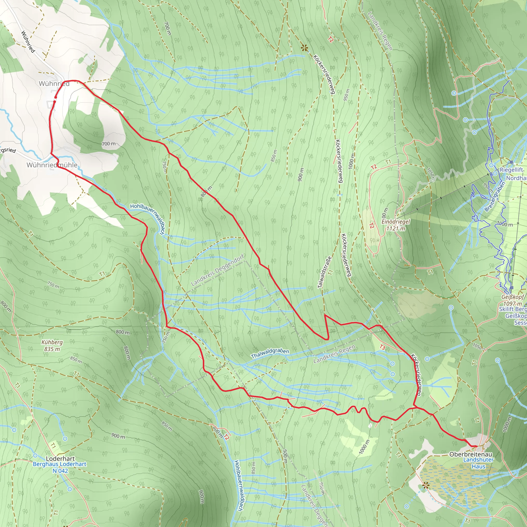 Graflinger Tal Rundwanderweg mobile static map