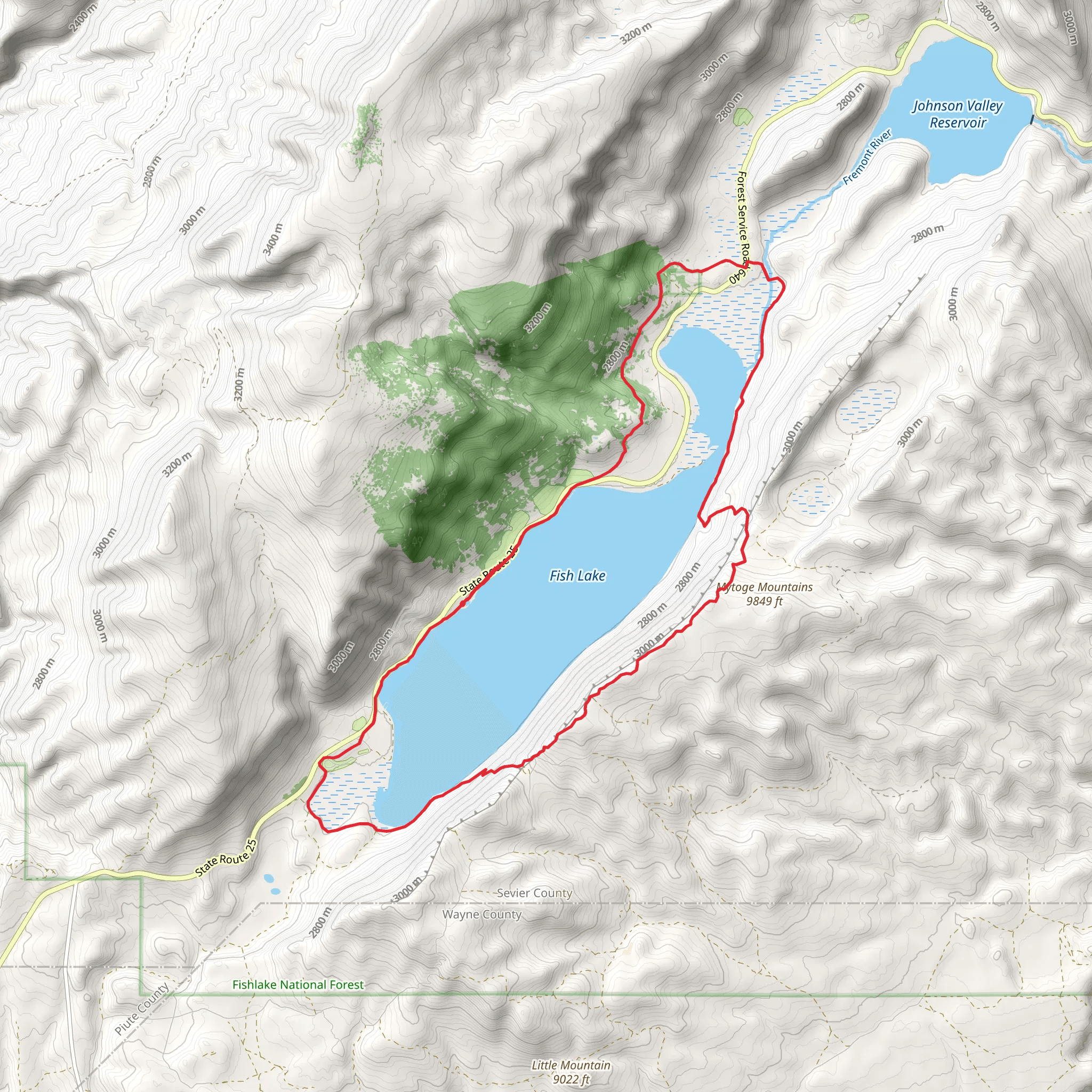 Fish Lake Loop mobile static map