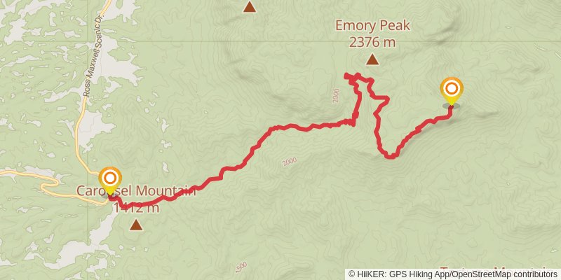 Big Bend National Park Loop stage 2 Map